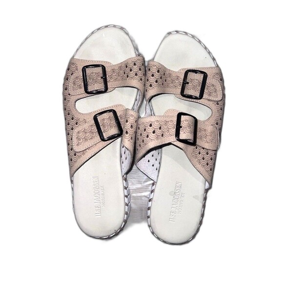 Ilse Jacobsen Tulip Double Buckle Strap Sandals Latte Womens Size 40 US 10 - Picture 2 of 9